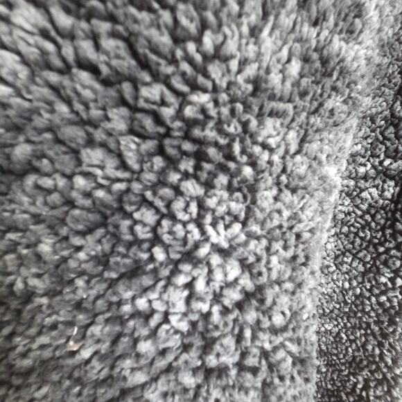 Simply Southern Teddy Bear Sherpa 1/4 Zip Fleece Pullover Jacket Gray SZ XL Cozy - Picture 6 of 11